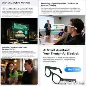 2026 Ultra AI Smart Glasses 1200P Camera ChatGPT Voice Assistant 32GB Storage Real time Translation Bluetooth Music Sunglasses - view 6