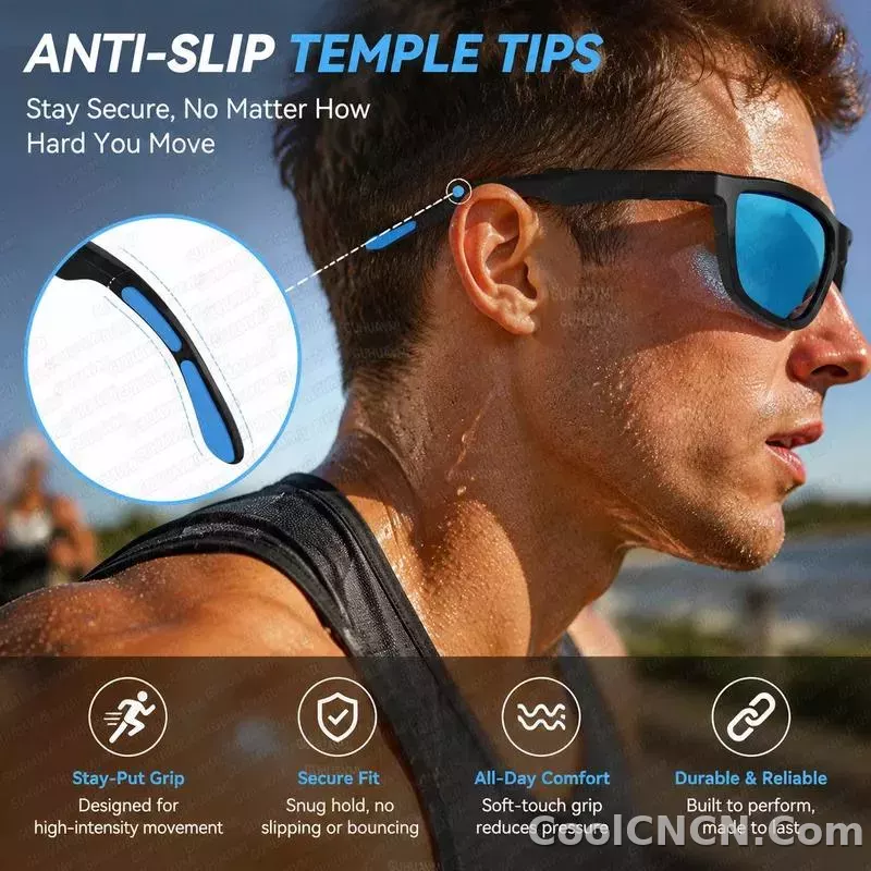CoolWiz Smart Glasses — Touch Control, Electrochromic AI, Male/Female Options, AI Voice (ChatGPT), Supports 164+ Languages for Video Calls and Translation, Waterproof, Suitable for Outdoor Sports and Daily Use - detail
