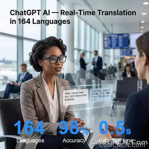 CoolWiz Smart Glasses, 4 Levels Electrochromic — New Business Style for Men, 164+ Translation Languages via ChatGPT, Black Sunglasses, Waterproof, suitable for outdoor sports and everyday use - view 6