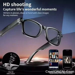 New CoolWiz Smart Glasses (4K Ultra HD) for learning and travel, featuring an 8MP AI camera that captures photos and records video, supports AI transmission and calls—ideal for outdoor sports and everyday use. - view 3