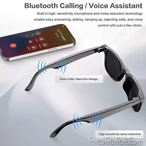 CoolWiz New4K Ultra HD AI Glasses for Men, Chat Function, IP65 Waterproof, AI Voice Assistant, 800W Camera, Bluetooth Calling Smart Glasses for Outdoor Sports and Daily Use - view 1