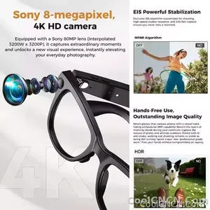CoolWiz Smart Glasses Baru 3600MAh Pengecas Mudah Alih M02ultra Wanita 800W Kamera AI Terjemahan Rakaman Video Pemain Muzik Cermin Mata Panggilan Lelaki Untuk Sukan Luar Penggunaan Harian - view 5