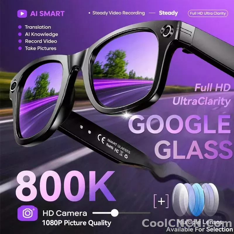 Smart Glasses CoolWiz smart glasses with a 1080P video camera, black sunglasses, Bluetooth call translation, music playback, recording, men’s photochromic glasses for outdoor sports and everyday use vs The Original: A Detailed Comparison