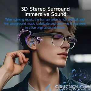 CoolWiz New AI Smart Glasses — 120+ Language Translations, 8MP Camera, 8K Resolution, Video & Music Playback, Business Calls, Color‑Changing Lenses, for Men, suitable for outdoor sports and everyday use - view 1