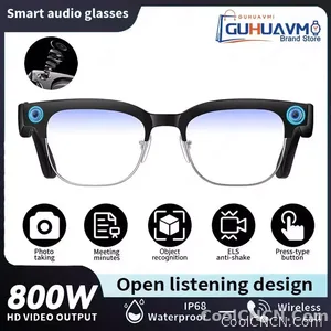 CoolWiz New AI Smart Glasses — 120+ Language Translations, 8MP Camera, 8K Resolution, Video & Music Playback, Business Calls, Color‑Changing Lenses, for Men, suitable for outdoor sports and everyday use - view 9