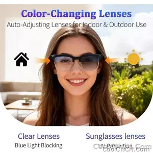 CoolWiz AI Smart Glasses 4K HD with Color Change, 8MP Camera, 1080p Video, AI Music Player, AI Calls, AI Sports Glasses for Men, for Outdoor Sports and Everyday Use - view 6