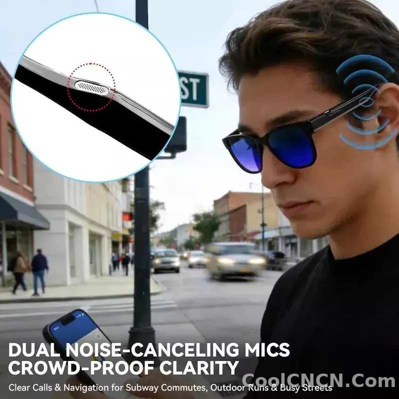 CoolWiz Cermin Mata Pintar Audio Lensa Elektrochromic Sentuhan 4 Kelajuan Baharu 164+Terjemahan Bahasa Panggilan Bluetooth Cermin Mata Hitam Muzik ChatGPT Untuk Sukan Luar dan Penggunaan Harian - detail