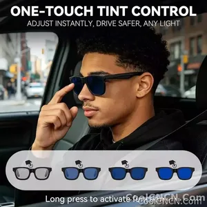 CoolWiz Cermin Mata Pintar Audio Lensa Elektrochromic Sentuhan 4 Kelajuan Baharu 164+Terjemahan Bahasa Panggilan Bluetooth Cermin Mata Hitam Muzik ChatGPT Untuk Sukan Luar dan Penggunaan Harian - view 3