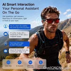 CoolWiz Cermin Mata Pintar Bluetooth 4 Tahap Elektrochromic AI Baharu ChatGPT 164+Terjemahan Bahasa Muzik Panggilan Bebas Tangan Cermin Mata Hitam Untuk Sukan Luar Penggunaan Harian - view 5