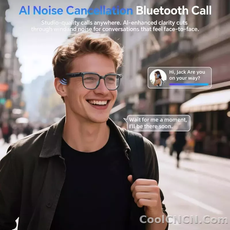 2026 New 800W HD Pixel Smart Glasses Men Anti-shake Camera AI Language Translation Video Recording ChatGPT Music Call Sunglasses - detail