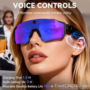 2026 New AI smart shooting&recording glasses with 800W camera, HD anti-shake bicycle riding shooting artifact, windproof goggles - view 6