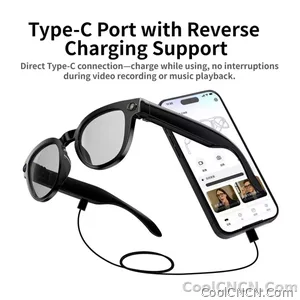 AI Smart Glasses 8MP HD Camera Video Recording AI Translation Voice Assistant TR90 Ultralight Bluetooth Call Music Smart Eyewear - view 6