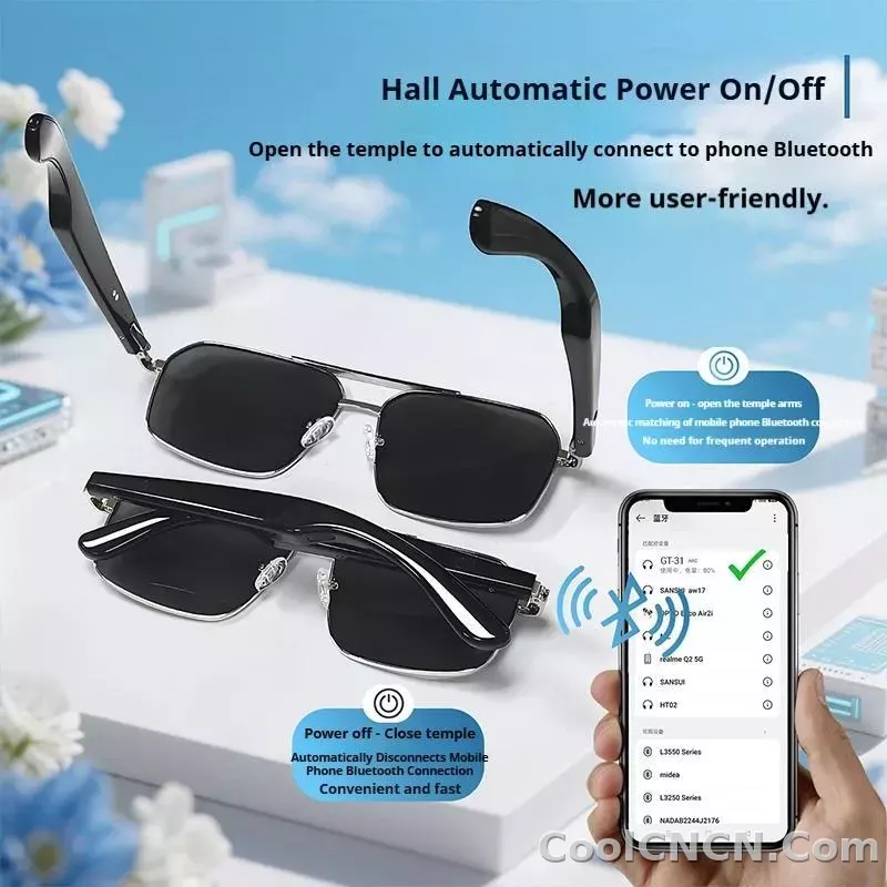 Smart Glasses Real Time Translation Wireless Bluetooth Touch Call Sports For Men Music Smart Glasses With Translator - detail