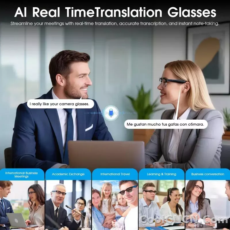 2026 New 800W Pixel Camera Smart AI Glasses Anti-shake Video Record ChatGP WIFI Translation Call Waterproof 32GB Sunglasses Men - detail