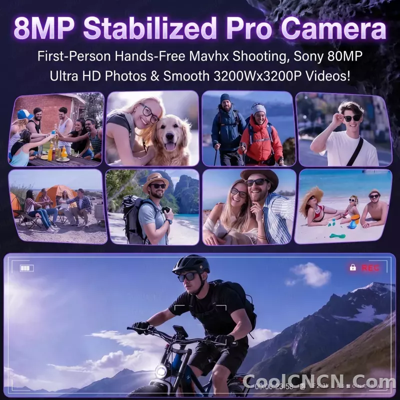2026 New AI Video Glasses 1080P HD Camera Recorder Bluetooth Audio Voice Control Touch WiFi Sync Smart Glasses for Travel Use HD - detail