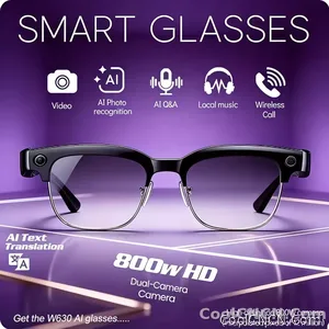2026 New 8K HD AI Smart Glasses Men with Chat GPT 800MP Camera Bluetooth Call AI Translation Voice Assistant Control Unisex Sung - view 1