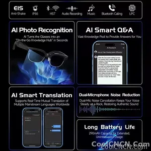 Smart Glasses 800W Camera 2026New Technologies Video Recording AI Photo Recognition Bluetooth Calls Voice Translation Sunglasses - view 5