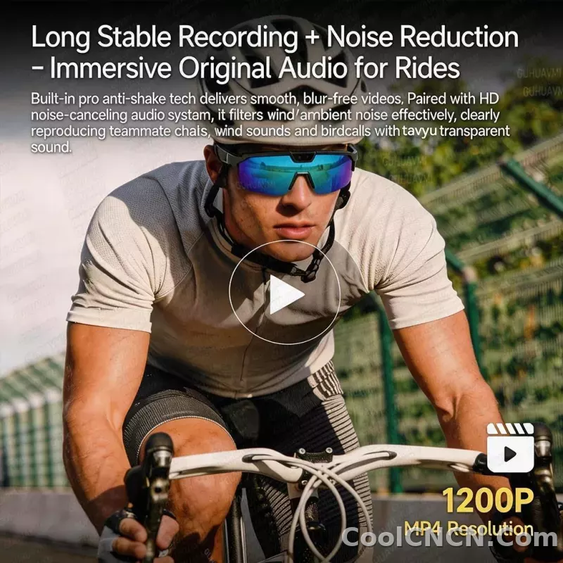 2026 New AI Sport Cycling Smart Glasses 80MP Camera 1200P HD Video Bluetooth 5.3WiFi Open Ear Riding Speaker Real-Time Translate - detail