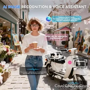 AI Smart Glasses 8MP HD Camera Sunglasses Audio AI Voice Assistant Real-Time Translation Vlog Eyeglasses for Daily Work Travel - view 6