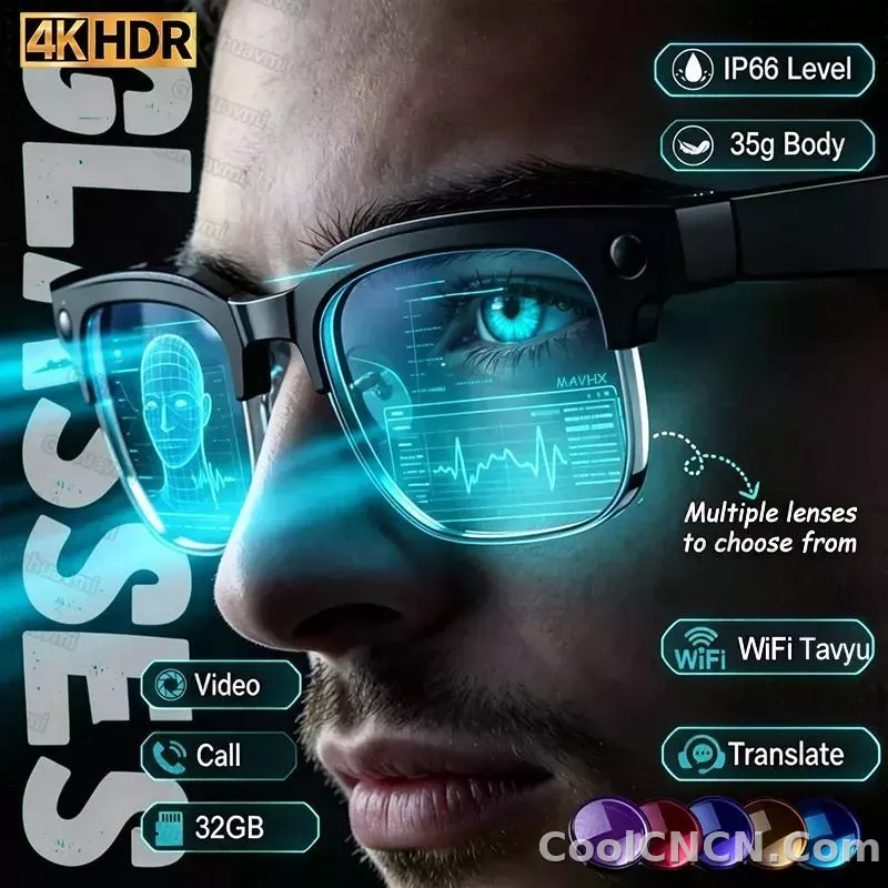 4K 800W HD Camera AI Smart Glasses 2026 ChatGPT Record Video Languages Translation Music Player Sunglasses Glasses With Camera