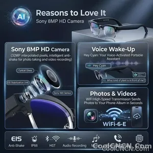 4K 800W HD Camera AI Smart Glasses 2026 ChatGPT Record Video Languages Translation Music Player Sunglasses Glasses With Camera - view 3