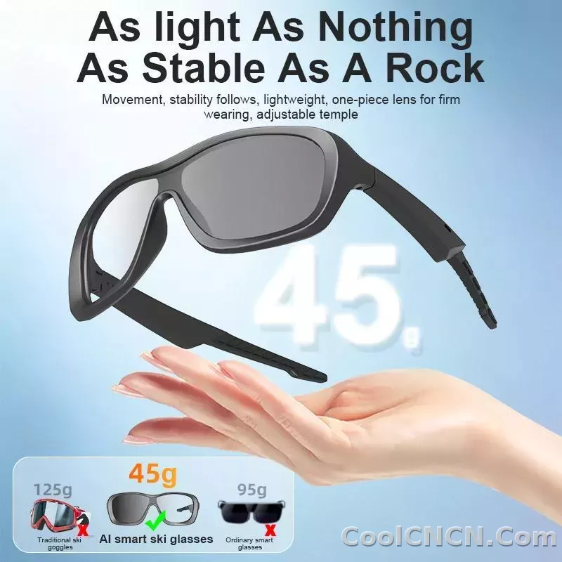 AI Smart Glasses Voice Translation Audio Sunglasses Outdoor UV Protection Ski Goggles Listen to Music Make Calls 2026 New - detail