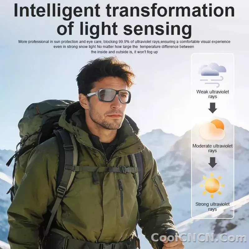 AI Smart Glasses Voice Translation Audio Sunglasses Outdoor UV Protection Ski Goggles Listen to Music Make Calls 2026 New - detail