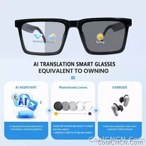 Smart Audio Glasses with Real-Time Translation Hi-Fi Music Playback Noise-Cancelling Voice Calls And Photochromic Lenses - view 4