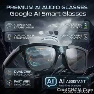 New Pro Smart Audio Sunglasses 2026 AI Translation Q&A Bluetooth HD Sound ENC Dual Mic Touch 4-Speed Color Change IP65 TR90 Men - view 1