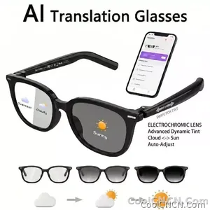 2026 New AI Smart Glasses,AI ChatGPT and Gemini-2.5 with 164 Translations Supported,Bluetooth Glasses for Men Women,Music Playback & Hands-Free Calling,Photochromic Lens,IP67 Waterproof - view 1