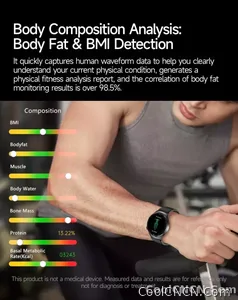 CoolWiz New Healthcare-Grade Smartwatch — Health Monitoring (Uric Acid, Lipids), ECG + PPG, Temperature, BMI, Bluetooth Calls, iOS Health smartwatch for outdoor sports and everyday use - view 21