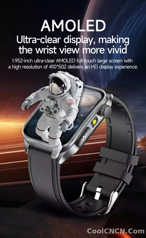 CoolWiz New Laser Therapy Smart Watch, ECG+PPG, Men’s 3D Curved Design, Sapphire Glass, Blood Pressure, Uric Acid, Lipids Monitoring, Sports smartwatch for outdoor activities and daily use - detail
