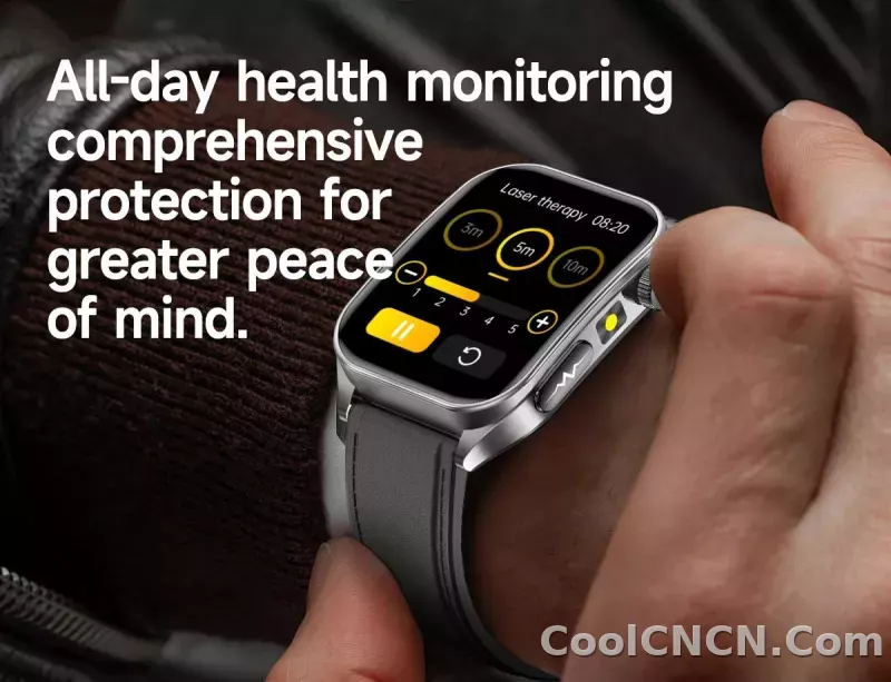 CoolWiz New Laser Therapy Smart Watch, ECG+PPG, Men’s 3D Curved Design, Sapphire Glass, Blood Pressure, Uric Acid, Lipids Monitoring, Sports smartwatch for outdoor activities and daily use - detail