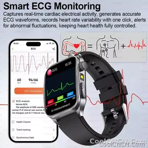 CoolWiz New Laser Therapy Smart Watch, ECG+PPG, Men’s 3D Curved Design, Sapphire Glass, Blood Pressure, Uric Acid, Lipids Monitoring, Sports smartwatch for outdoor activities and daily use - view 6