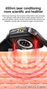 CoolWiz New Laser Therapy Smart Watch, ECG+PPG, Men’s 3D Curved Design, Sapphire Glass, Blood Pressure, Uric Acid, Lipids Monitoring, Sports smartwatch for outdoor activities and daily use - view 16