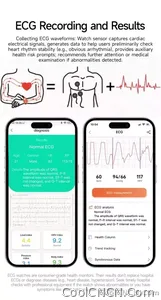 CoolWiz New Laser Therapy Smart Watch, ECG+PPG, Men’s 3D Curved Design, Sapphire Glass, Blood Pressure, Uric Acid, Lipids Monitoring, Sports smartwatch for outdoor activities and daily use - view 20