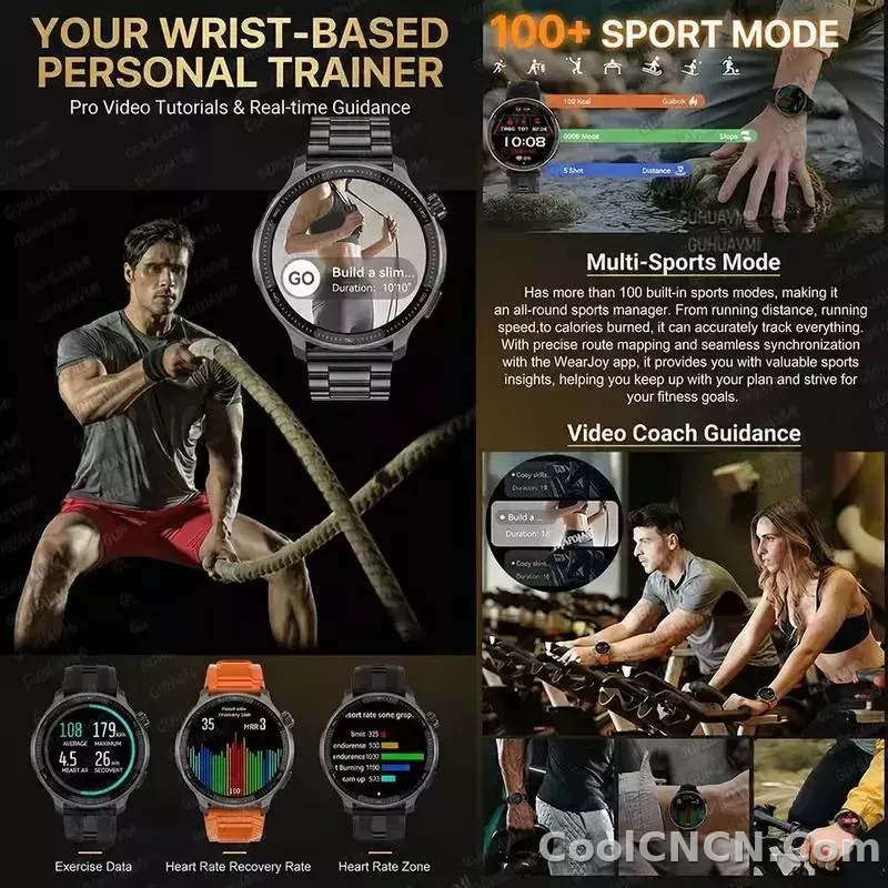 CoolWiz Smartwatch with built-in GPS, offline maps, 4GB memory, 3ATM water resistance, 500mAh battery, compass, call making, sports swimming band for outdoor activities and everyday use - detail