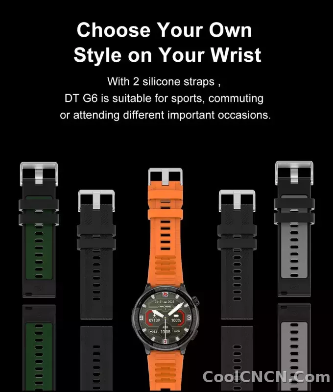 CoolWiz Smartwatch with built-in GPS, offline maps, 4GB memory, 3ATM water resistance, 500mAh battery, compass, call making, sports swimming band for outdoor activities and everyday use - detail