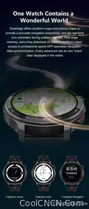 CoolWiz Smartwatch with built-in GPS, offline maps, 4GB memory, 3ATM water resistance, 500mAh battery, compass, call making, sports swimming band for outdoor activities and everyday use - view 19