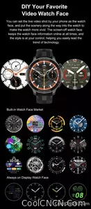 CoolWiz Smartwatch with built-in GPS, offline maps, 4GB memory, 3ATM water resistance, 500mAh battery, compass, call making, sports swimming band for outdoor activities and everyday use - view 27
