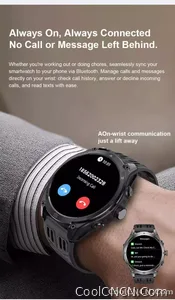CoolWiz 025 Professional Sports Smart Watch, Military-Grade, Dual-Band GPS Positioning for Men, 10 ATM Water Resistance, 1000 mAh Battery, Compass Bracelet, Compatible with iOS—Ideal for Outdoor Sports and Everyday Use - view 20