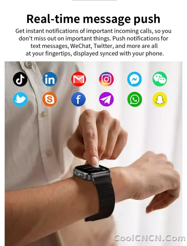CoolWiz Health Blood Pressure ECG + PPG Monitor Smartwatch for Men — uric acid, blood fat, five organ monitoring, call capability, health tracker, compatible with iOS, suitable for outdoor sports and daily use - detail
