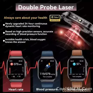 CoolWiz Health Blood Pressure ECG + PPG Monitor Smartwatch for Men — uric acid, blood fat, five organ monitoring, call capability, health tracker, compatible with iOS, suitable for outdoor sports and daily use - view 6