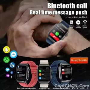 CoolWiz Health Blood Pressure ECG + PPG Monitor Smartwatch for Men — uric acid, blood fat, five organ monitoring, call capability, health tracker, compatible with iOS, suitable for outdoor sports and daily use - view 7