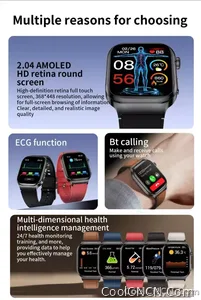 CoolWiz Health Blood Pressure ECG + PPG Monitor Smartwatch for Men — uric acid, blood fat, five organ monitoring, call capability, health tracker, compatible with iOS, suitable for outdoor sports and daily use - view 13