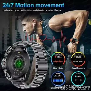 CoolWiz Smart Watch Military Grade with GPS for Men, 1000mAh Battery, 10 ATM Water Resistance, Compass, Blood Pressure Monitor, Call Function, Sports Smart Watch for Outdoor Activities and Everyday Use - view 7