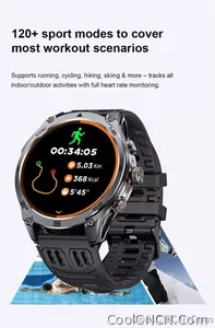 CoolWiz Smart Watch Military Grade with GPS for Men, 1000mAh Battery, 10 ATM Water Resistance, Compass, Blood Pressure Monitor, Call Function, Sports Smart Watch for Outdoor Activities and Everyday Use - view 16