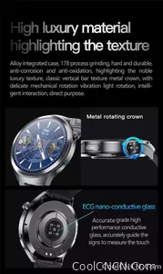 CoolWiz Smart Watch for Body Composition, Blood Pressure, NFC ECG + PPG, Body Temperature, Uric Acid, Lipids, Call Function; Waterproof Smart Watch for Men, suitable for outdoor sports and daily use - view 13