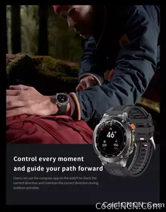 CoolWiz New Outdoor Military Smart Watch for Men with GPS, 3 ATM water resistance, AMOLED sports mode, 730 mAh battery, compass; fitness smartwatch for daily outdoor sports use - view 23