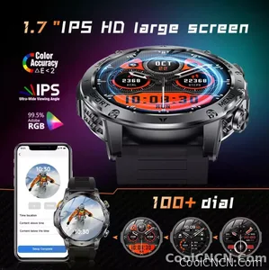 CoolWiz Original T Rex 3 Ultra Military GPS smartwatch with trajectory tracking and compass, 1000 mAh battery, 5 ATM water resistance; smart sports watch for men and women, suitable for outdoor sports and everyday use - view 13